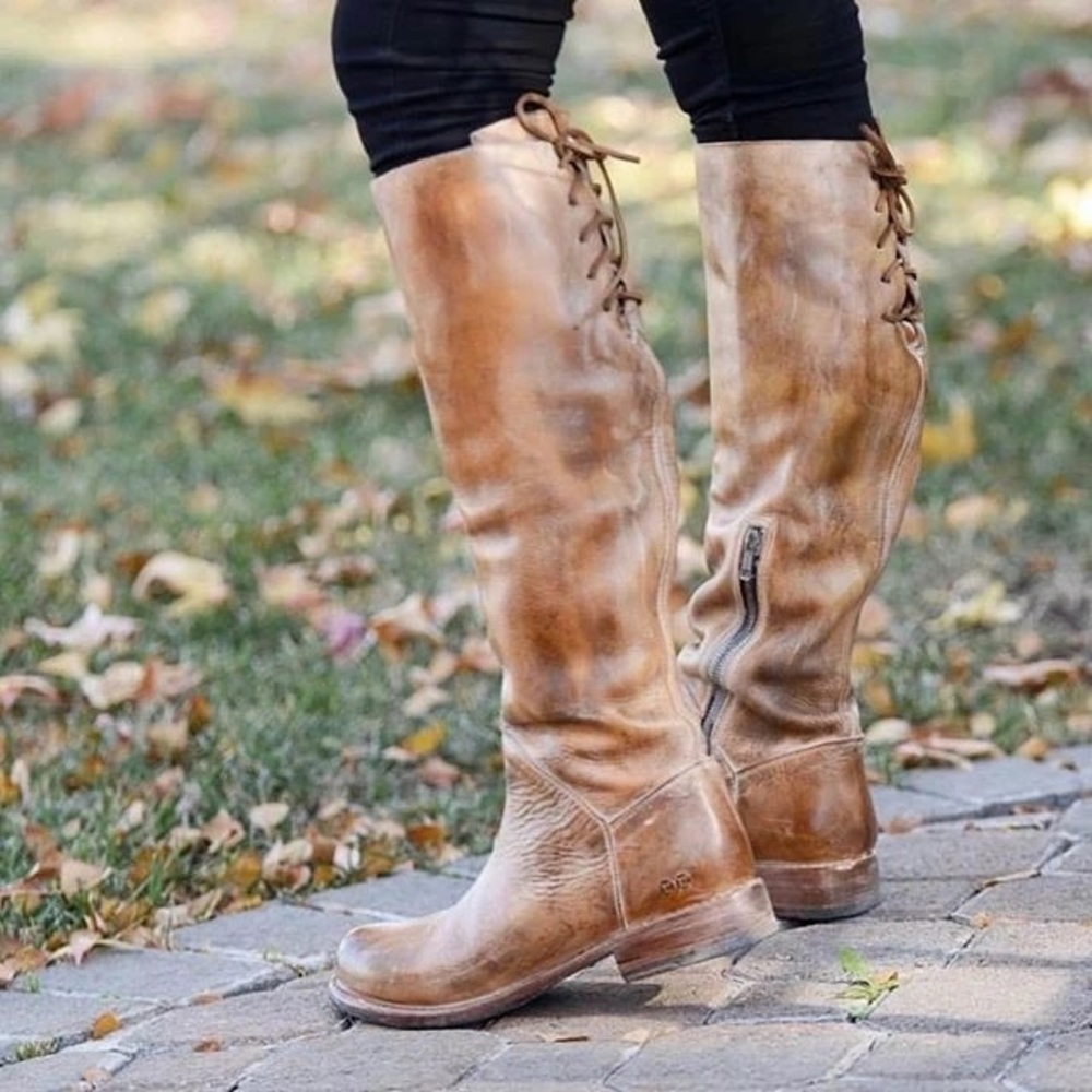 Bed Stu Manchester Genuine Leather Tan Tall Boots